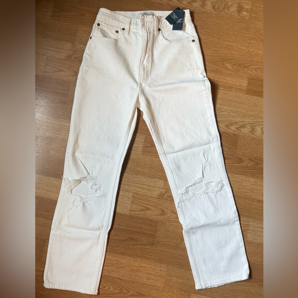 Abercrombie & Fitch Ankle Straight Ultra High Rise